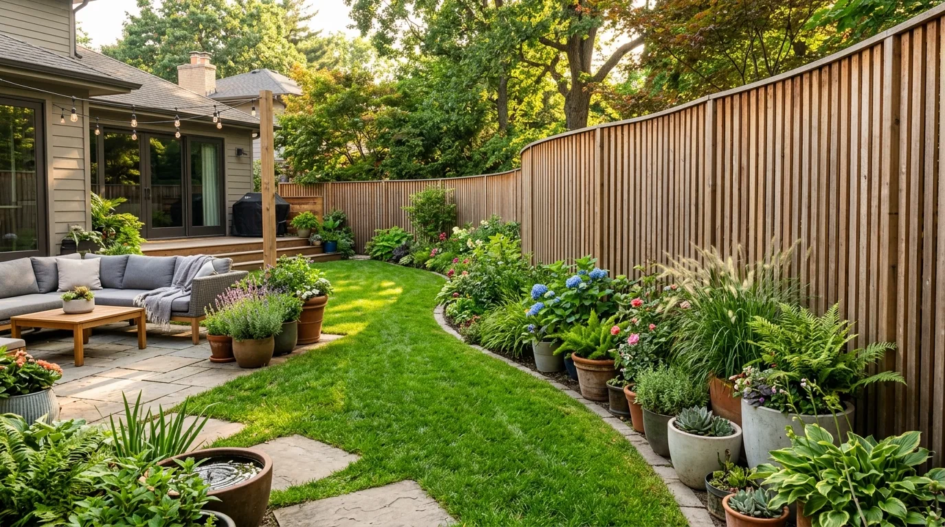 Curved Wooden Fence Design